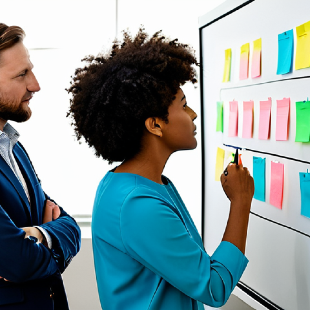 서비스 디자인 프로젝트 관리 기법 - Customer-Centric Workshop**
"A diverse team of professionals participating in a service design work...