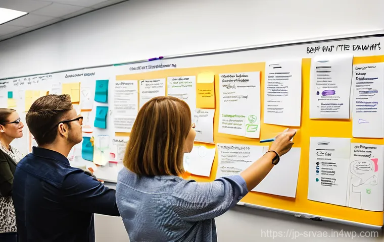 서비스 디자인의 효율적 방법론 개발 - Inside a sleek, futuristic design studio, a diverse team of service designers (4-5 individuals, vari... 서비스 디자인의 효율적 방법론 개발 - Inside a sleek, futuristic design studio, a diverse team of service designers (4-5 individuals, vari...