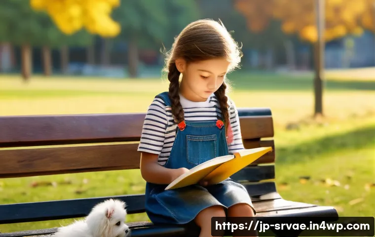 서비스 디자인에서의 변화 관리 방법 - **Prompt:** "A young girl (8 years old) with bright, curious eyes and long, braided brown hair, sitt...