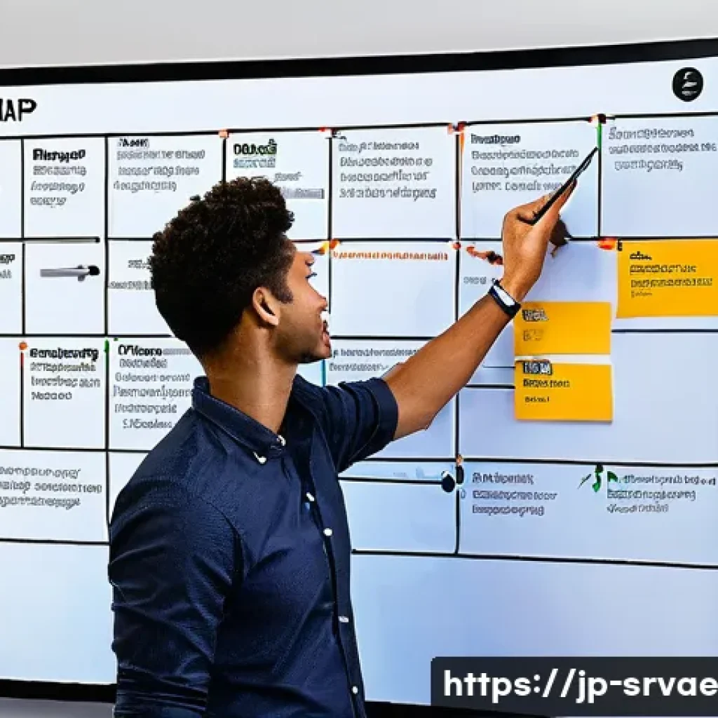 디자인 사고와 서비스 디자인의 관계 - **Prompt 1: Designing the Holistic Customer Journey**
    "A diverse team of business professionals,...