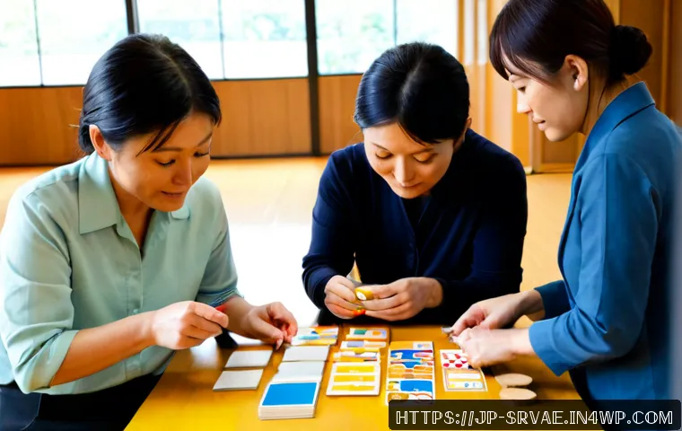 서비스 디자인에서의 고객 가치 창출 - Photorealistic service design workshop in a modern Japanese community center, diverse adult customer...